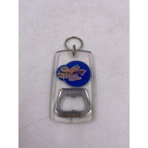 Vintage Acrylic Bottle Opener Keyring THE AMAZEMENT PARK Souvenir